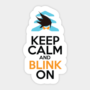 Keep Calm and Blink On Sticker